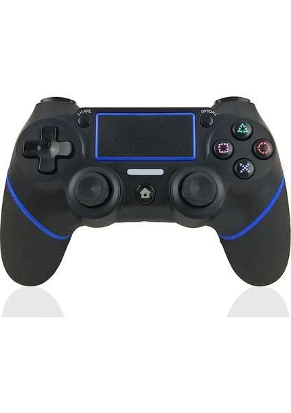 Siyah Mavi-Cep Telefonu ve Bilgisayar Oyun Tahtası Ps4 Denetleyici Joystick Bluetooth Kablosuz Kolu Titreşim Çift Titreşim (Yurt Dışından)