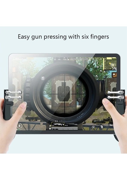 Siyah-Tablet Bilgisayar Denetleyicisi Altı Parmak Hareketi Mobil Tetik Oyun Kolu Tavuk Yeme Artefakt Tablet Braketi (Yurt Dışından) modelleri