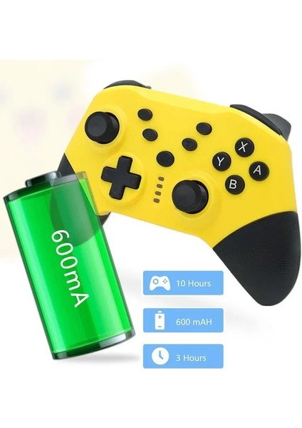 Sarı-Kablosuz Bt Gamepad Kontrolü Anahtarı Pro Lite Pc Ps3 Android Video Oyunu Denetleyicisi Aksesuarları Joystick Kolu (Yurt Dışından)