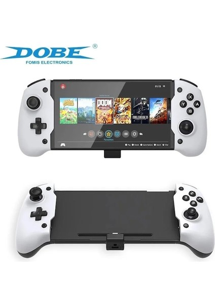 Pembe H-Yükseltilmiş Oyun Denetleyicisi Nintendo Anahtarı OLED Konsolu Için El Kavrama 6 Eksenli Gyro Joystick Çift Motorlu Titreşim Gamepad (Yurt Dışından)