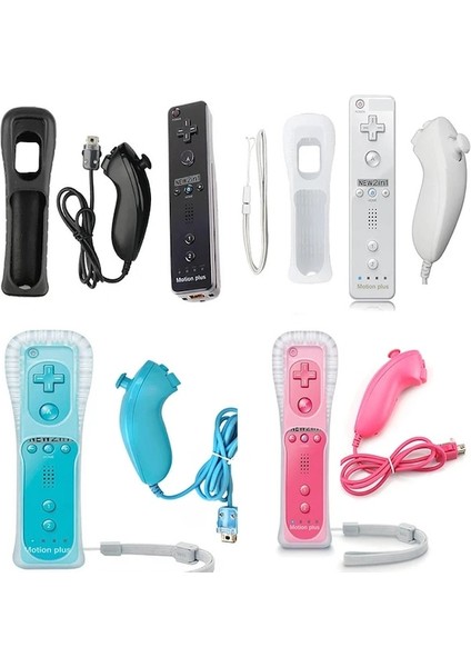 Fotoğraf Gösterisi Olarak-Wii Motion Plus Için Uzaktan Kumanda Ile Nintendo Wii ve Wii U Için Nintendo Nunchuk Için Silikon Kılıf Değiştirme (Yurt Dışından) modelleri