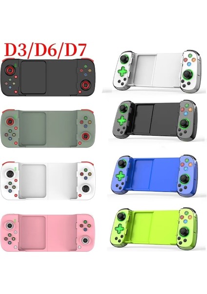 D7 Sarı-D3/d6/d7 Teleskopik Cep Telefonu Gamepad Bluetooth 5.0 Tip-C Kablosuz Oyun Denetleyicisi Joystick Pubg Için Ps4 Anahtarı Pc (Yurt Dışından)
