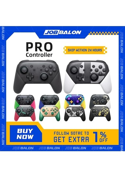 Pro Denetleyici 4-Wireless Bluetooth Gamepad Nintendo Anahtarı Aksesuarları Için Pro Denetleyici Joystick Anahtarı Oyun Konsolu Için 6 Eksenli Kolu (Yurt Dışından) fiyatları