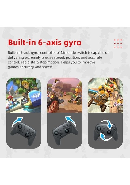 Pro Denetleyici 4-Wireless Bluetooth Gamepad Nintendo Anahtarı Aksesuarları Için Pro Denetleyici Joystick Anahtarı Oyun Konsolu Için 6 Eksenli Kolu (Yurt Dışından) fırsatları
