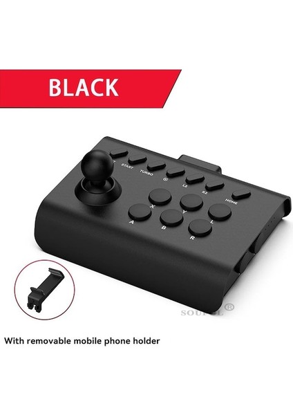 Siyah-Taşınabilir Joystick 3 Bağlantı Modu Arcade Stick Denetleyici Hassas Hassas Destek Switch/ps4/ps3 Için Turbo Seri Gönderim (Yurt Dışından)