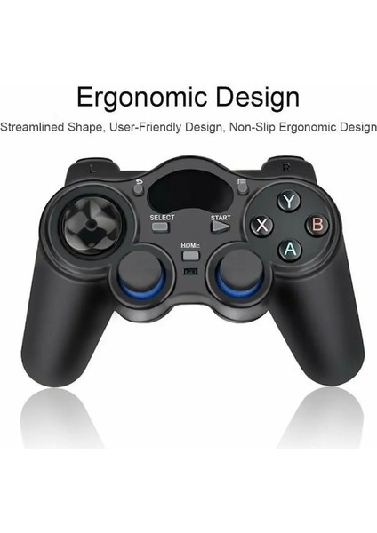 Mavi Mikro-2.4 Ghz Android Otg Gamepad Kablosuz Gamepad Joystick Oyun Denetleyicisi Android Akıllı Telefonlar/tabletler/tv Kutuları/akıllı Tv'ler Için Joypad (Yurt Dışından)