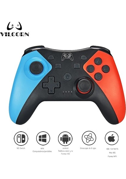 Bk Wt Kutusu Ile Bluetooth Uyumlu Turbo Gamepad Nintendo Ns-Switch Ns Anahtarı OLED Konsol Kablosuz USB Joystick Anahtarı Pro Denetleyici (Yurt Dışından)