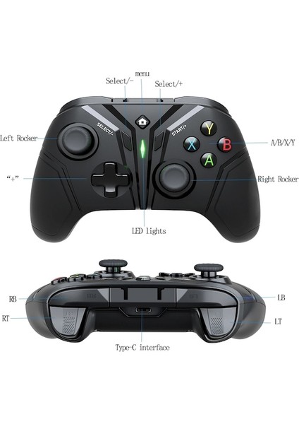 Trubo Ile Kablosuz Bluetooth/2.4g Kablosuz Denetleyici Için Anahtar/pc/buhar/ps3/android Tv Kutusu Akıllı Tablet Telefon Joystick Oyun Gamepad (Yurt Dışından)