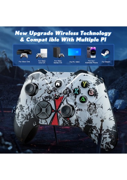 E08-03-223-XBOX Series X, Xbox Series S, Xbox One, 6 Eksenli Ios, Android'ler, Joystick Pc Için Kablosuz Oyun Gamepad'i, Değiştirilebilir Pil (Yurt Dışından)