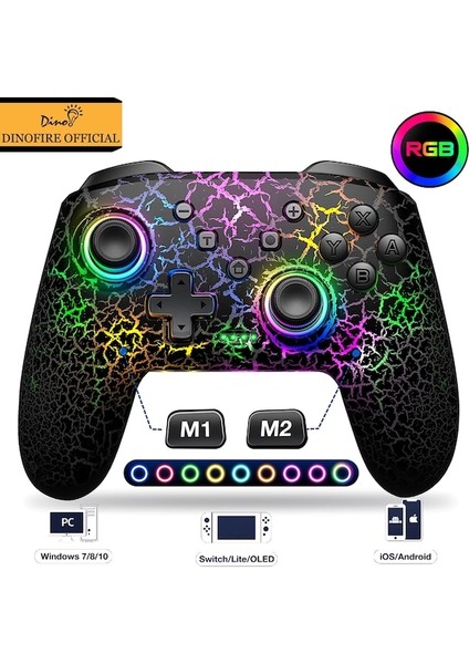 Q215 Gamepad-Kablosuz Denetleyici Gamepad'ler Nintendo Switch/lite/oled Ile Fare Dokunmatik Duygu Uyandırma Programlanabilir Turbo Fonksiyonu (Yurt Dışından)