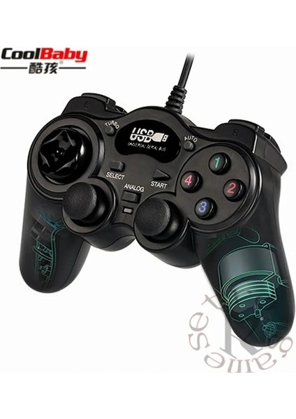 Kablolu Gamepad Joystick Usb2.0 Şok Joypad Gamepad Oyun Denetleyicisi Pc Dizüstü Bilgisayar Için Win7/8/10/xp/vista (Yurt Dışından)