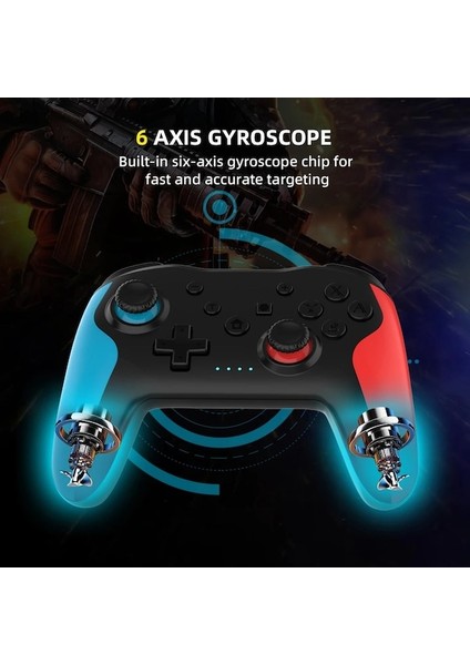NS009NNS Kutusu-Kablosuz Denetleyici Bt Nintendo Anahtarı Pro Pc Ps3 Tv Kutusu Joystick Gamepad Nfc Profesyonel Gecikmesiz Gamepad (Yurt Dışından)