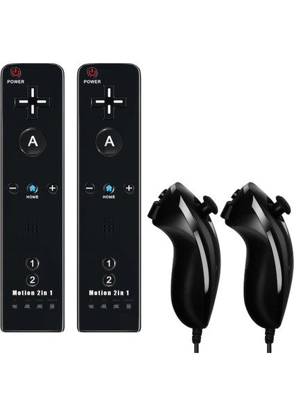 8-120-380-NINTENDO Wii/wii U Joystick 2 In 1 Denetleyici Seti Kablosuz Uzaktan Gamepad Motion Plus Silikon Kılıf Ile Video Oyunu (Yurt Dışından)