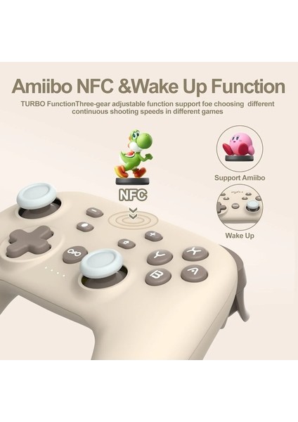 Blue-Pxn P50 Kablosuz Bluetooth Gamepad Anahtarı Pro Oyun Denetleyicisi Ayarlanabilir Titreşim Uyandırma Turbo Nintendo Anahtarı Pc IOS16 + (Yurt Dışından)