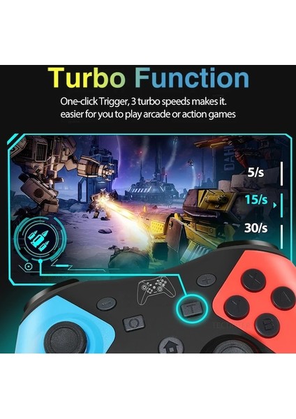 Wt-Kablosuz Denetleyici Desteği Bluetooth Gamepad Joystick Pc/android Için Uyumlu Nintendo Ns Switch Pro/oled/lite Konsol (Yurt Dışından)
