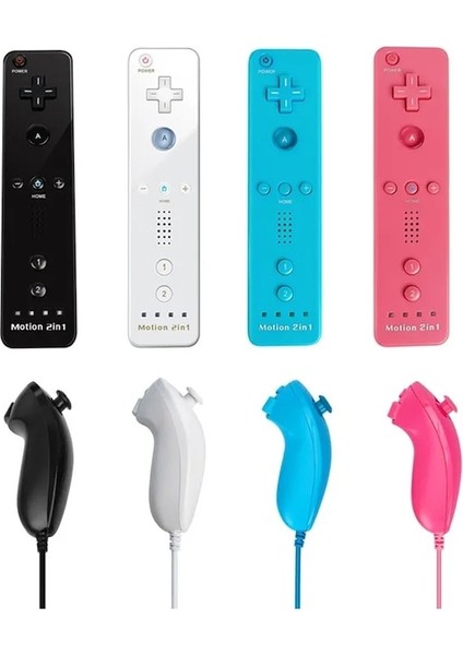 W Uzaktan Hareket Yok-Nintendo Wii Denetleyicisi Için Dahili Motion Plus Uzaktan Kumanda Wii Remote Nunchuck Wii Motion Plus Denetleyici Kablosuz Gamepad Kontrolü (Yurt Dışından)