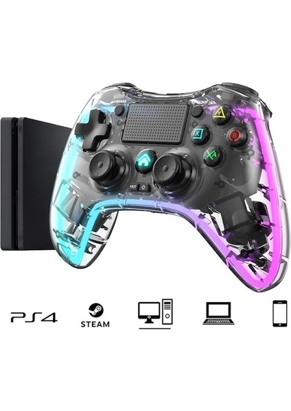 P4 Elite Alıcı-Kablosuz Elite Oyun Denetleyicisi Için Ps4 Slim/pro Renkli Şeffaf Gamepad Nintendo Switch Lite/oled Joystick (Yurt Dışından)