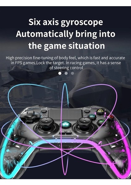 P4 Elite Alıcı-Kablosuz Elite Oyun Denetleyicisi Için Ps4 Slim/pro Renkli Şeffaf Gamepad Nintendo Switch Lite/oled Joystick (Yurt Dışından)