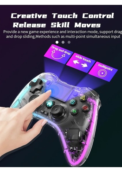 P4 Elite Alıcı-Kablosuz Elite Oyun Denetleyicisi Için Ps4 Slim/pro Renkli Şeffaf Gamepad Nintendo Switch Lite/oled Joystick (Yurt Dışından)