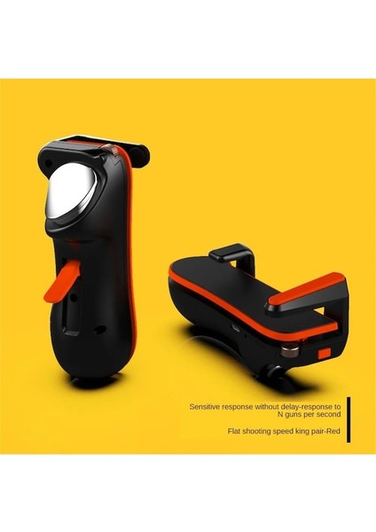 Sarı 1 Çift Altı Parmak Denetleyicisi Ipad Pubg Kapasite Ayarlanabilir Mobil Oyun Tetik L1R1 Düğmesi Gamepad Joystick Kavrama Tablet Gamepad (Yurt Dışından)