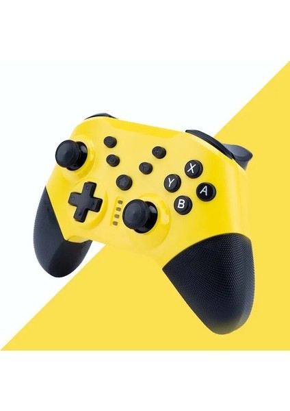 Sarı-Kablosuz Bluetooth Gamepad 6 Eksenli Jiroskop Ayarlanabilir Titreşim Uyandırma Fonksiyonu Nintendo Anahtarı Pc Ps3 Android (Yurt Dışından)