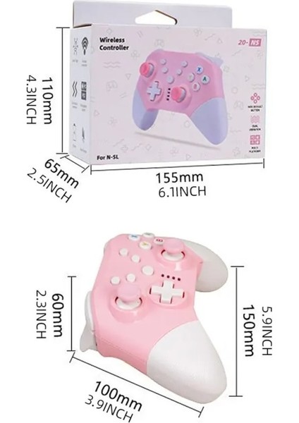 Sarı-Kablosuz Bluetooth Gamepad 6 Eksenli Jiroskop Ayarlanabilir Titreşim Uyandırma Fonksiyonu Nintendo Anahtarı Pc Ps3 Android (Yurt Dışından)