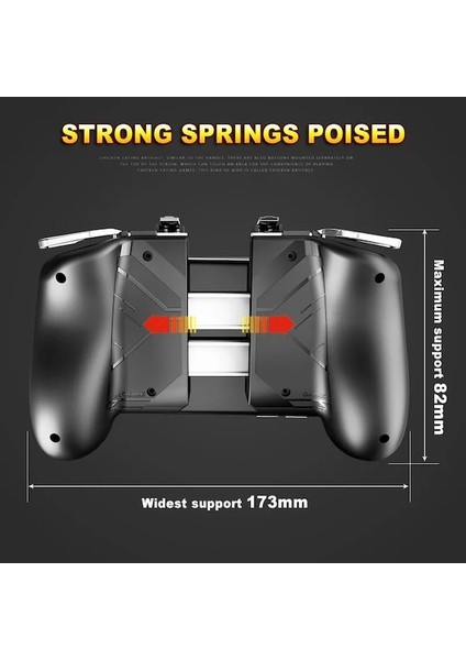 AK16 Oyun Joystick Gamepad Tetik Yangın Düğmesi L1R1 Shooter Ios Android Için Gerilebilir Pubg Oyun Denetleyicisi Bluetooth (Yurt Dışından)