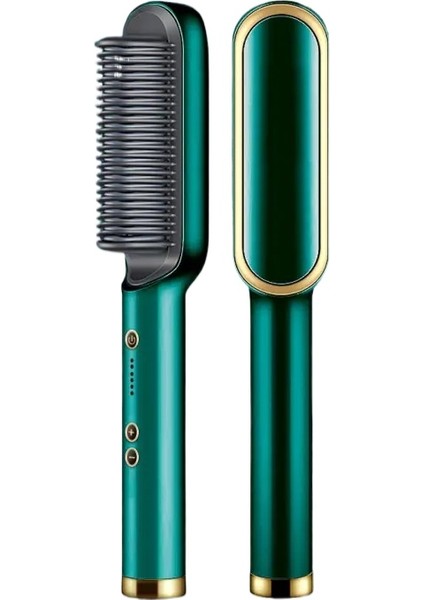 Elektrikli Saç Düzleştirici Fırçası, Profesyonel Saç Düzleştirici Fırçası, Saç Düzleştirici Tarak, Kızlar ve Kadınlar Için Hızlı Isıtma Düzleştirici (Yurt Dışından)