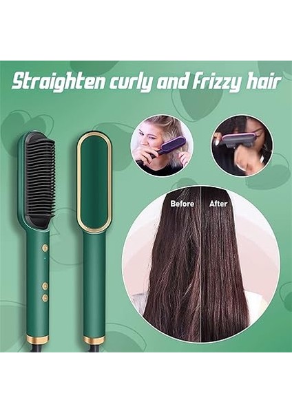 Elektrikli Saç Düzleştirici Fırçası, Profesyonel Saç Düzleştirici Fırçası, Saç Düzleştirici Tarak, Kızlar ve Kadınlar Için Hızlı Isıtma Düzleştirici (Yurt Dışından) modelleri