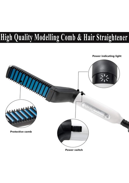 Za Satış Sakal Düzleştirici Saç Tarak, Adam Elektrikli Saç Şekillendirici Tarak Dıy Saç Aksesuarları Saç Modelleme Aracı (Yurt Dışından) modelleri