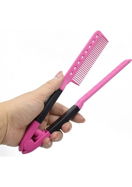 V Tipi Düz Saç Tarak Şekillendirici Araçları Moda Kadın Seyahat Saç Düzleştirici Fırça Kuaförlük Bakım Aracı Salon Için (Yurt Dışından) modelleri