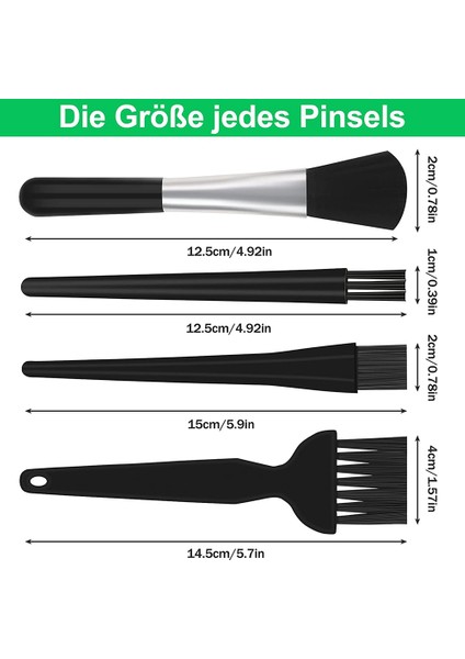 Zoroom 4 Adet Antistatik Fırça Seti, Çoklu Antistatik Fırça Klavye Bilgisayar Temizleyici Fırça, Laptop Klavye Devre (Yurt Dışından) modelleri