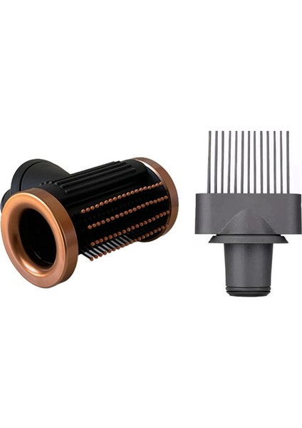 Uçmayı Önleyen Nozül + Geniş Diş Tarak Pürüzsüz Saç Şekillendirme Aleti-Gri + Altın (Yurt Dışından)