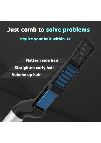 Yeleğinizi Dakikalar Içinde Ehlileştirin: Erkekler Için 5'i 1 Arada Sakal ve Saç Düzleştirme Fırçası (Yurt Dışından) fırsatları