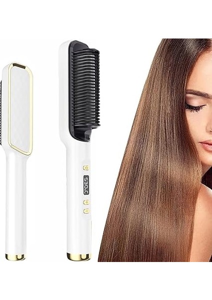 909 B Fırça Çok Fonksiyonlu Saç Düzleştirici-Sıcaklık Ayarlı Turmalin Seramik Genişletme Paneli Seramik Isıtma Plakası Salon Şekillendirme Aracı* (Yurt Dışından) fiyatları