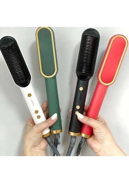 Saç Düzleştirici Fırçası Dahili Taraklı Saç Düzleştirici Demir Evde Profesyonel Salon Için Mükemmel (Yurt Dışından) fırsatları