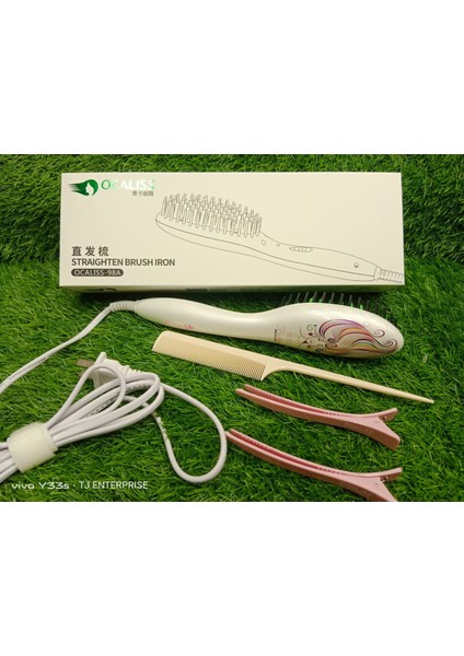 Şekillendirici Düzleştirici Tarak Elektrikli Saç Fırçası Tarak Ütüler Otomatik Düz Saç Tarak Fırça Saç Düzleştirici Fırça Saç Bakımı (Yurt Dışından)