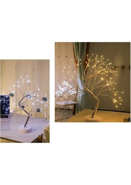 Dekoratif 108 LED 3D Masa Üstü Ağaç Lamba Noel Işığı