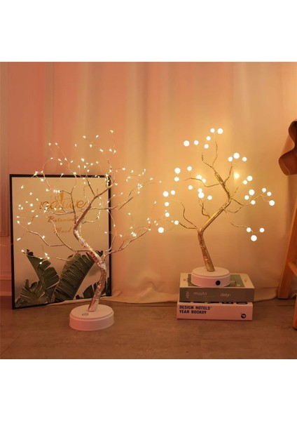 Dekoratif 108 LED 3D Masa Üstü Ağaç Lamba Noel Işığı