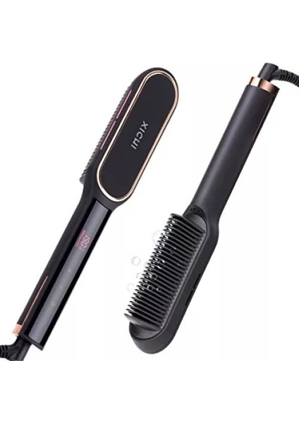Elektrikli Profesyonel Negatif Iyon Saç Düzleştirme Tarak LCD Ekran Saç Kıvırma Tarağı 2 In 1 Saç Düzleştirici Şekillendirici Aracı (Yurt Dışından) fiyatları