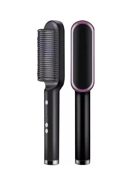 Elektrikli Profesyonel Negatif Iyon Saç Düzleştirme Tarak LCD Ekran Saç Kıvırma Tarağı 2 In 1 Saç Düzleştirici Şekillendirici Aracı (Yurt Dışından) modelleri