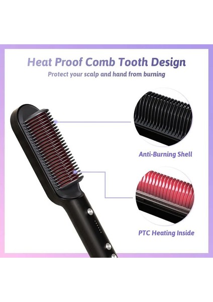Kızlar Için Saç Düzleştirme Fırçası Elektrikli Saç Düzleştirici Bigudi Isıtma Şekillendirici Tarak Düzleştirme ve Saç Kıvırma (Yurt Dışından) fırsatları