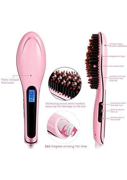 Hızlı HQT-906 Elektrikli Saç Düzleştirici Fırçası - Çok Renkli Cazibede Hızlı Saç Düzleştirme Yeniliğinin Gücünü Ortaya Çıkarıyor (Yurt Dışından) modelleri