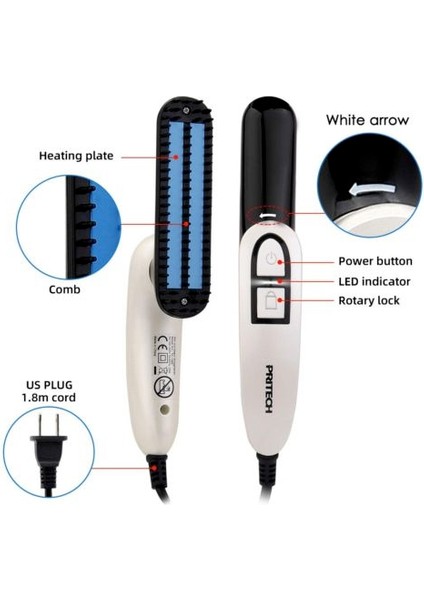 Erkekler Için Sakal Düzleştirici, Hızlı Isıtmalı ve Haşlanma Önleyici Seramik Sakal Düzleştirme Tarağı (Yurt Dışından) modelleri
