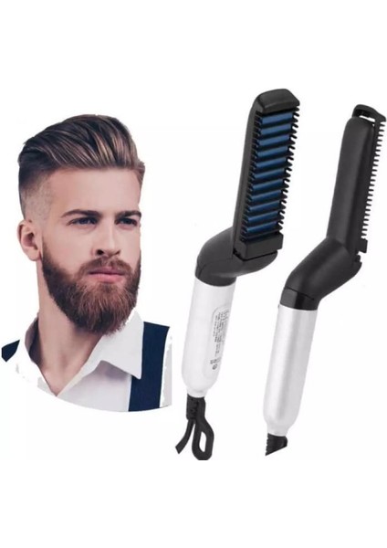 Erkekler Için Sakal Düzleştirici Çok Fonksiyonlu Elektrikli Iyonik Sakal Düzleştirici Saç Stili (Yurt Dışından) modelleri