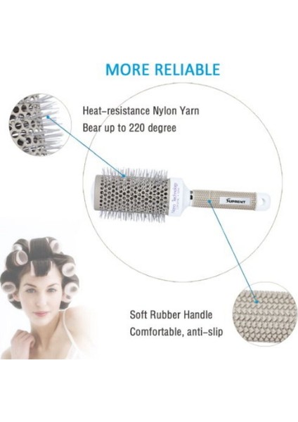 Saç Fırçası Rulo Nano Seramik Iyonik Yuvarlak Tarak Şekillendirici Fırça 53 (Yurt Dışından) fiyatları