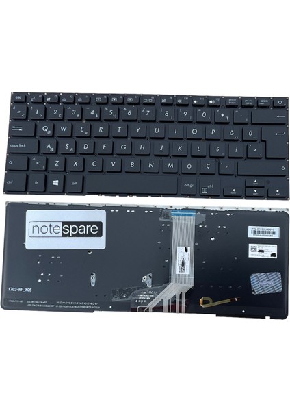 Asus ile Uyumlu Vivobook S14 90NB0GF2-R32TU0 Notebook Klavye Işıklı Siyah Tr