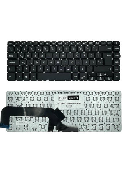 Asus ile Uyumlu Vivobook X505ZA-BQ887, X505ZA-BQ887A11 Notebook Klavye Siyah Tr