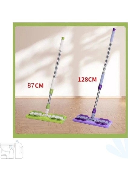 Mop Yedek Bez Hediyeli Yer Mopu Fayans Duvar Yüzey Temizlik Mikrofiber