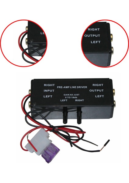 Yeni Siyah Rca Giriş/çıkış Ayarlanabilir Pac Turbo 1 Hat Sürücü Sinyal Amplifikatörü Güçlendirici Adaptör Araba Tekne Için (Yurt Dışından)